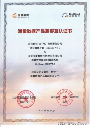 谷云科技与海量数据完成产品兼容性互认证，共促IT生态协同发展